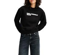 KARL LAGERFELD JEANS Damen Reg Essential Logo Sweatshirt, Schwarz, L EU