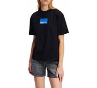 KARL LAGERFELD JEANS, Damen, Regular Short Sleeve Box Logo T-Shirt, Normale Passform, Schwarz, L