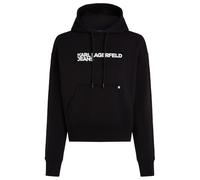 Karl Lagerfeld Jeans Women's Reg Logo Hoodie Hooded Sweatshirt, Black, 36