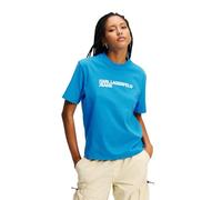 Karl Lagerfeld Jeans, Damen, Regular Kurzarm Essential Logo T-Shirt, Normale Passform, Blithe, L