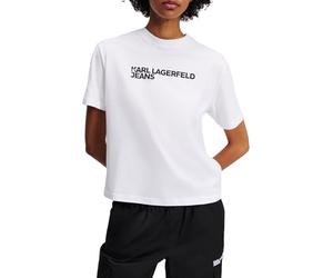 Karl Lagerfeld Jeans Damen Regular Short Sleeve Essential T-Shirt White S