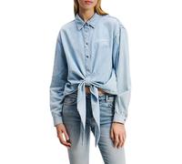 Karl Lagerfeld Jeans Damen DenimWickelhemd Normale Passform, Blau, S