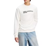 Karl Lagerfeld Jeans, Herren, Essential Logo Sweat, Normale Passform, Weiss, M
