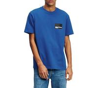 KARL LAGERFELD JEANS, Herren, Normales Kurzarm-T-Shirt Mit Box-Logo, Normale Passform, Blau, M