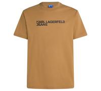 Karl Lagerfeld Jeans, Herren, Regular Kurzarm Essential Logo T-Shirt, Normale Passform, Braun, M