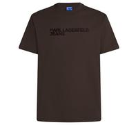 Karl Lagerfeld Jeans, Herren, Regular Kurzarm Essential Logo T-Shirt, Normale Passform, Braun, S