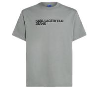 Karl Lagerfeld Jeans, Herren, Regular Kurzarm Essential Logo T-Shirt, Normale Passform, Grau, XS