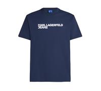 Karl Lagerfeld Jeans, Herren, Regular Kurzarm Essential Logo T-Shirt, Normale Passform, Schwarz, L