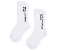 KARL LAGERFELD JEANS, Men'S, Essential Logo Socks, 2 Pack, White/Black, One size