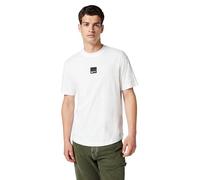 KARL LAGERFELD JEANS, Men's, Regular Curved Hem Slub Tee, Regular Fit, White, L