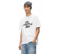 KARL LAGERFELD JEANS, Men's, Regular Short Sleeve Graffiti Tee, Regular Fit, White, M