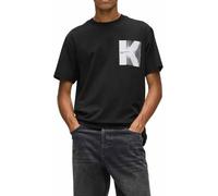 KARL LAGERFELD JEANS, Men's, Regular Short Sleeve K Logo Tee, Regular Fit, Black, XL