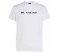 KARL LAGERFELD JEANS, Men's, Slim Short Sleeve Reflection Tee, Slim Fit, White, XS