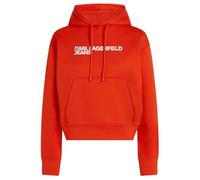 Karl Lagerfeld Jeans Reg Logo Hoodie, Women, Red, Hoodie