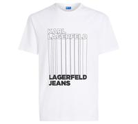 KARL LAGERFELD JEANS Herren Regular Barcode Tee T-Shirt, Weiß, M EU