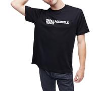 KARL LAGERFELD JEANS REGULAR FIT KURZARM-T-SHIRT, SCHWARZ, M