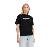 KARL LAGERFELD JEANS REGULAR FIT KURZARM-T-SHIRT, SCHWARZ, M