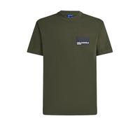 KARL LAGERFELD JEANS Regular Short Sleeves Box Logo Tee, Forest Night, XS