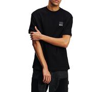 KARL LAGERFELD JEANS Regular Short Sleeves Waffle Tee, Black, S