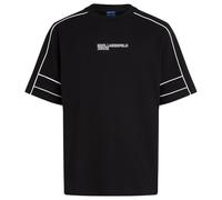 Karl Lagerfeld Jeans Relaxed Piping Tee, Men, Black, T-Shirt