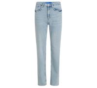 Karl Lagerfeld Jeans Women High Rise Straight Denim with Slit Sun Light Blue 2732