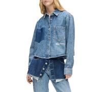 KARL LAGERFELD JEANS, Women's, Boxy Denim Blouse, Mid Blue, M