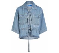 KARL LAGERFELD JEANS, Women's, Denim Tie Blouse, Relaxed Fit, Washed Mid Blue, M
