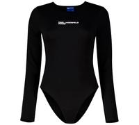 KARL LAGERFELD JEANS, Women's, Long Sleeve Bodysuit Crew Neck, Bodycon Fit, Black, L
