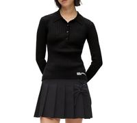 KARL LAGERFELD JEANS, Women's, Long Sleeve Knitted Polo, Black, M
