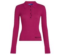 KARL LAGERFELD JEANS, Women's, Long Sleeve Knitted Polo, Very Berry, XS