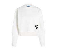 KARL LAGERFELD JEANS, Women's, Monogram Logo Sweat, Regular Fit, White, L