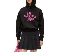 KARL LAGERFELD JEANS, Women's, Regular Graffiti Hoodie, Regular Fit, Black, L