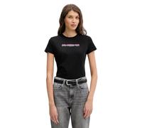 KARL LAGERFELD JEANS, Women's, Slim Short Sleeve Reflection Tee, Slim Fit, Black, L