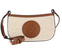 KARL LAGERFELD K / Circle Crossbody Saddle Raffia Mesh Natural Tan