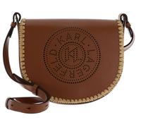 KARL LAGERFELD K / Circle Crossbody Saddle Raffia Whip Natural Tan
