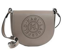 KARL LAGERFELD K / Circle Perforated Crossbody Bag Ash Grey