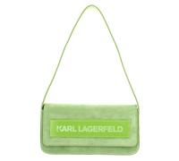 KARL LAGERFELD K / Essential K fLAP Shoulder Bag Sued Pear Green