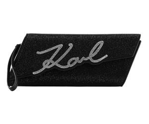 KARL LAGERFELD K / Evening Signature Clutch Rhinestones Black
