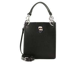 KARL LAGERFELD K / Ikonik Leather Bucket Bag Black