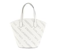 KARL LAGERFELD K / Punched Logo Large Tote White