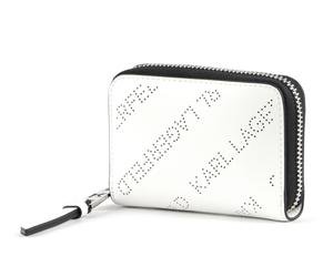 KARL LAGERFELD K / Punched Sm Zip Wlt White