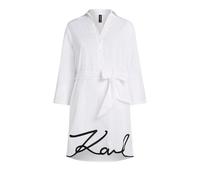 Karl Lagerfeld - K/SIGNATURE STRAND-HEMDKLEID - Größe M - weiß