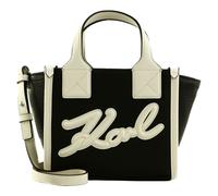 KARL LAGERFELD K / Skuare Grainy Tote Bag Black / White