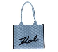 KARL LAGERFELD K / Skuare Tote Denim M Monogram Denim Light Blue