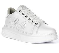 Karl Lagerfeld Kapri Signia Em Damen Karl Lace Logo Mid Low Cut Tla Sneaker, weiß, 40 EU