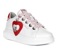 Karl Lagerfeld Kapri Valentine Damen Pendatnt Detail Love Lc Midcut Sneaker, weiß / rot, 40 EU