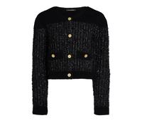 Karl Lagerfeld - KARL ESSENTIAL STRICKWESTE AUS BOUCLÉ - Größe XS - schwarz