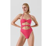 Karl Lagerfeld Karl Rib Rio Swimsuit Bright Rose Größe: XS | Badeanzüge Outlet | Damen | Rosa