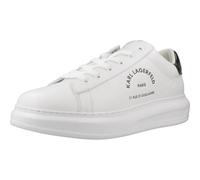KARL LAGERFELD Maison Karl Herren Schnürschuh Sneaker Maison Logo Sneaker, weiß/schwarz, 45 EU