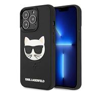Karl Lagerfeld KLHCP13LCH3DBK Hülle für 13 Pro / 13 6,1" schwarz 3D Rubber Choupette